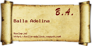 Balla Adelina névjegykártya